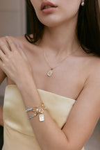 Initial Spell - Blue Lace Agate Bracelet