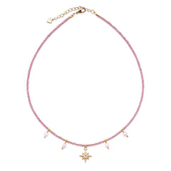 Charm Petite Necklace - Pink Tourmaline