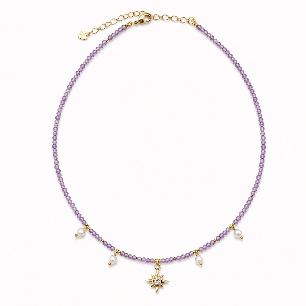 Charm Petite Necklace - Amethyst