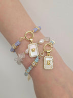 Initial Spell - Blue Lace Agate Bracelet