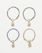 Initial Spell - Blue Lace Agate Bracelet