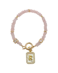 Initial Spell - Rose Quartz Bracelet