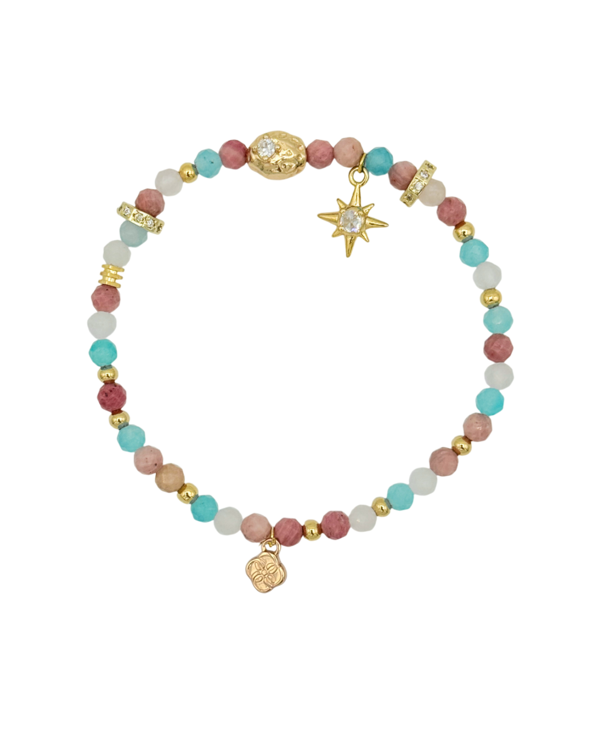 Stardust - Amazonite & Rhodonite & Rose Quartz