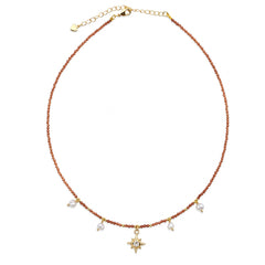 Charm Petite Necklace - Golden Sandstone