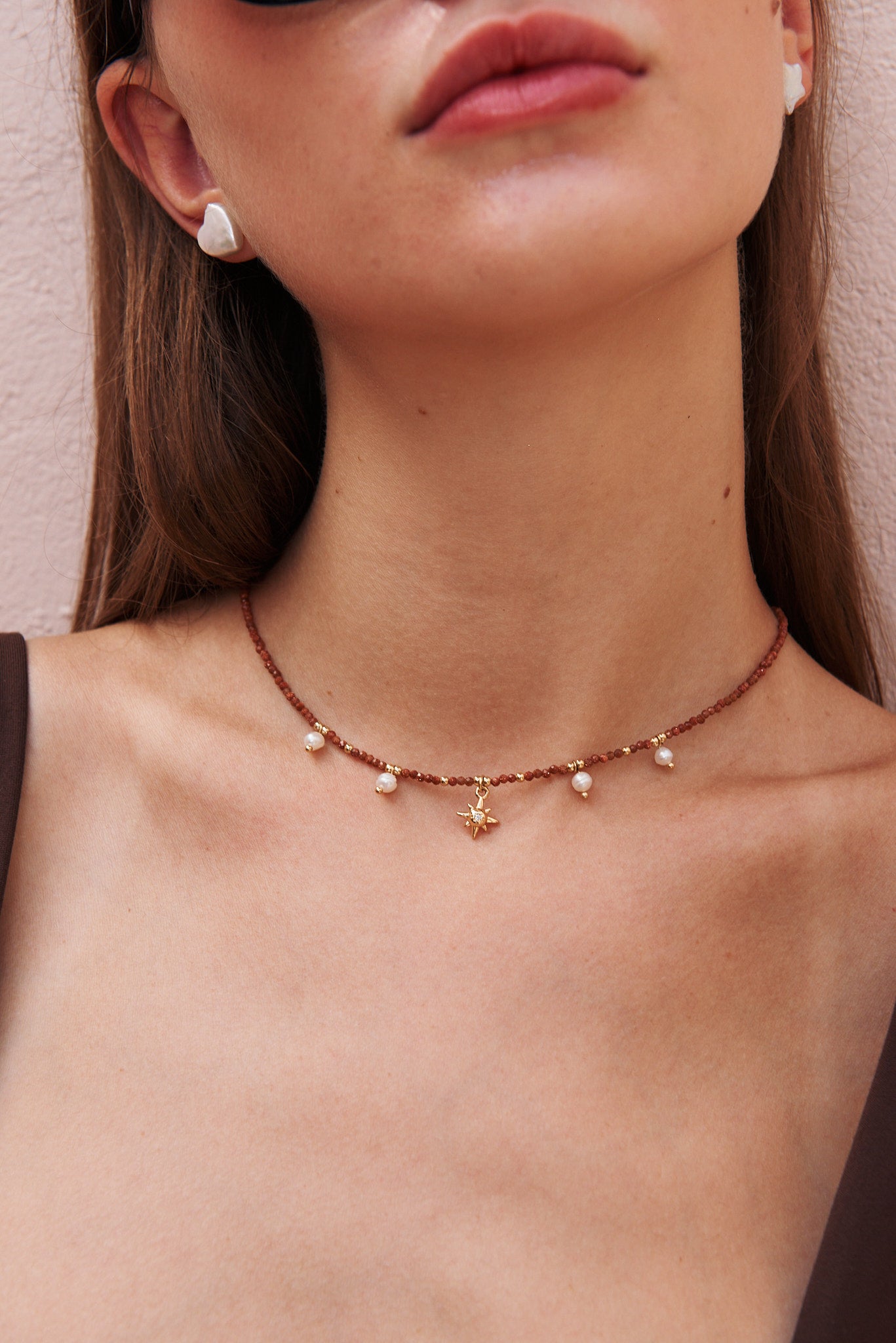 Charm Petite Necklace - Blue Sandstone