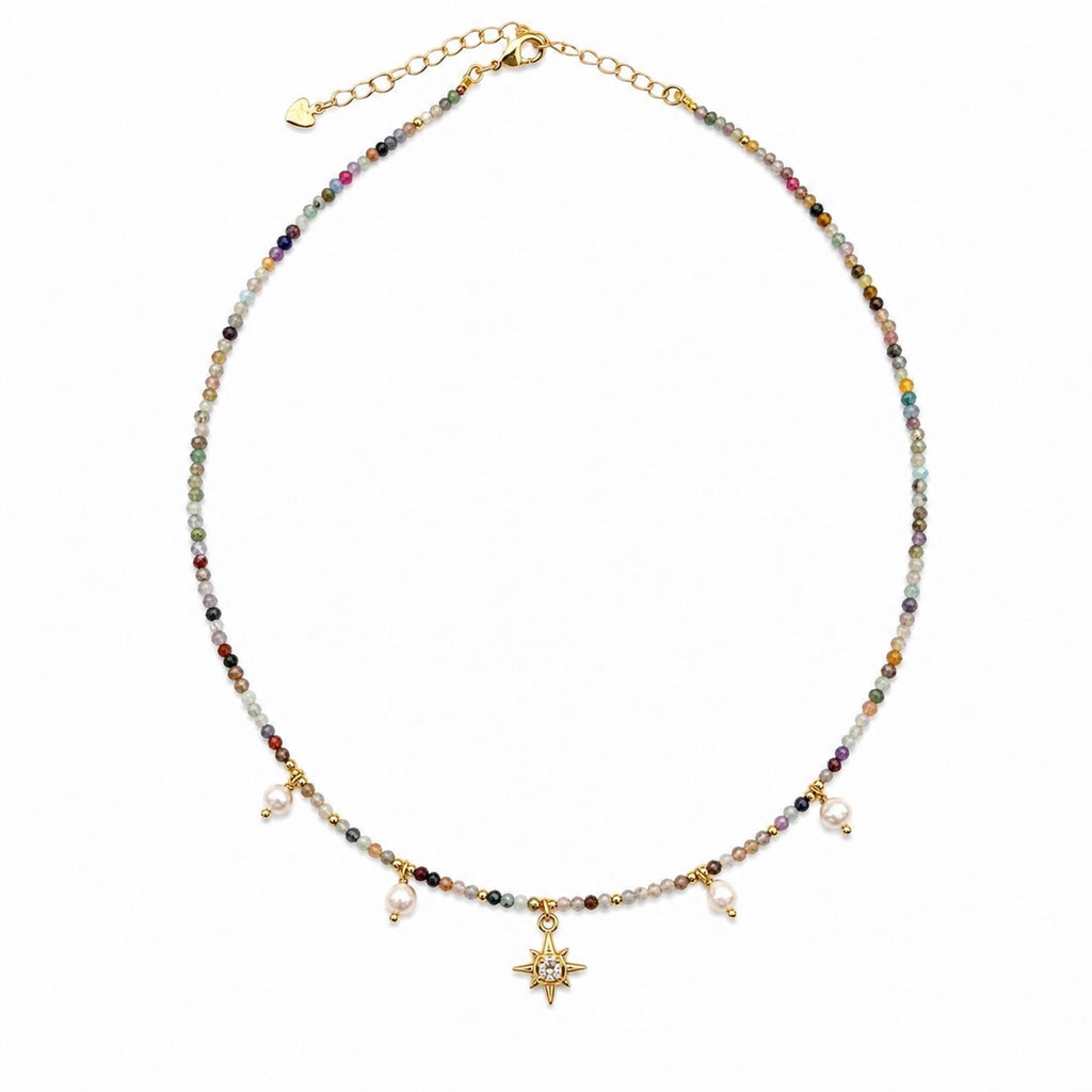 Charm Petite Necklace - Mixed Stones