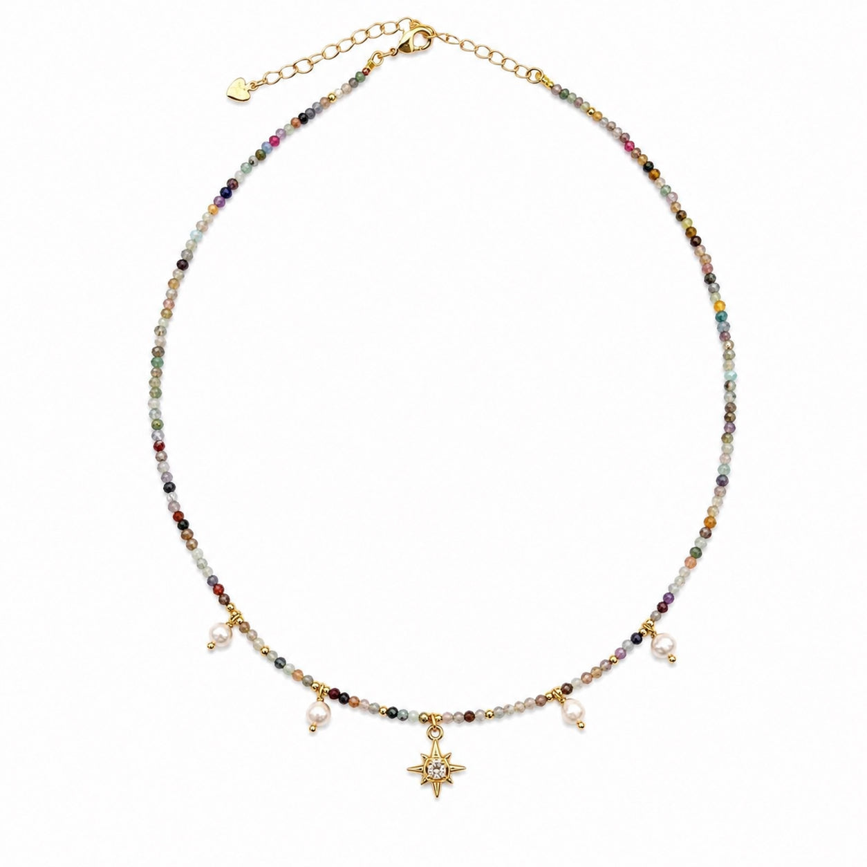 Charm Petite Necklace - Mixed Stones