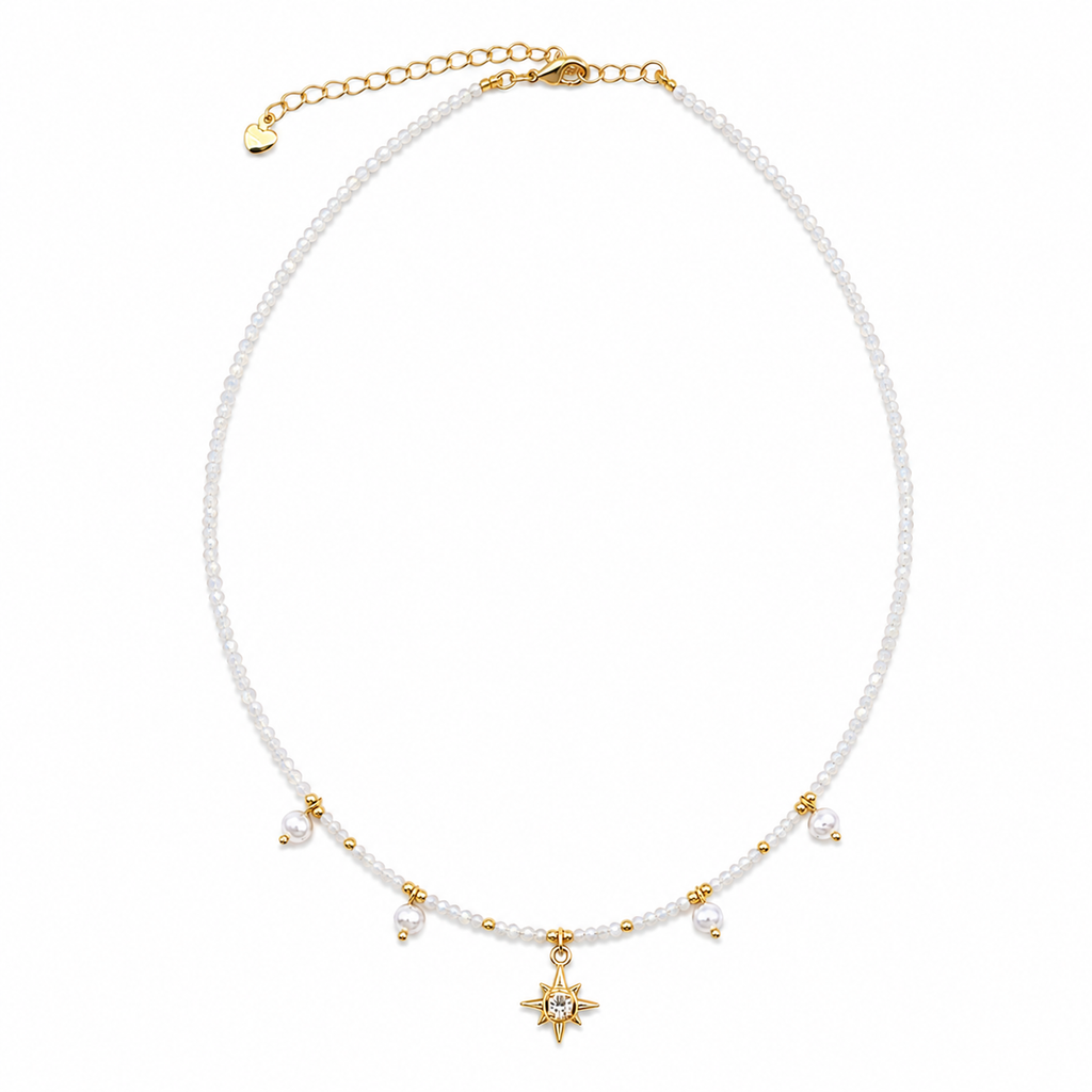 Charm Petite Necklace - Moonstone