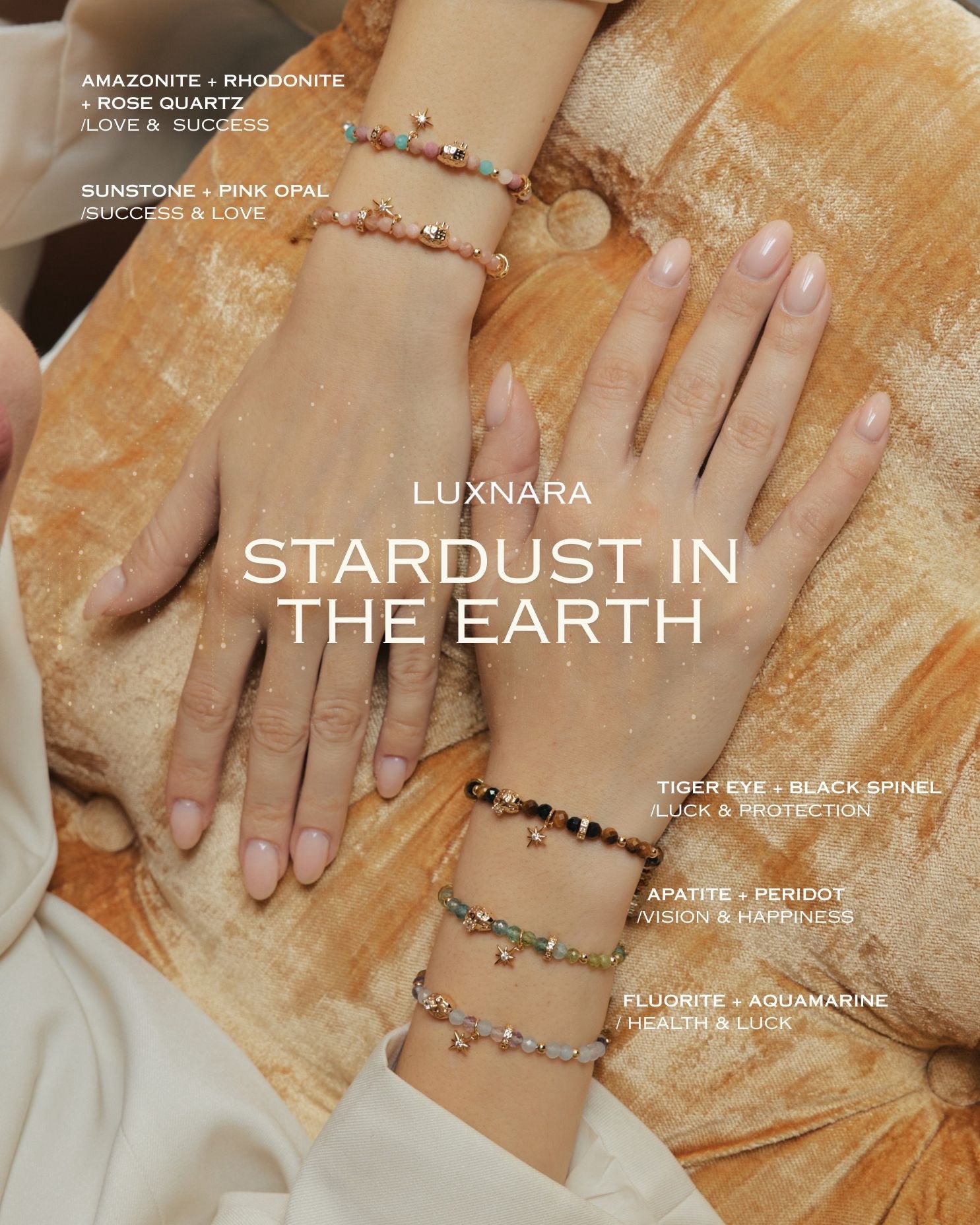 Stardust - Amazonite & Rhodonite & Rose Quartz