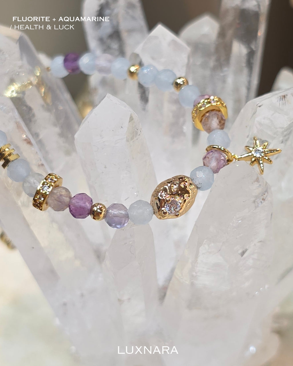 Stardust - Fluorite & Aquamarine