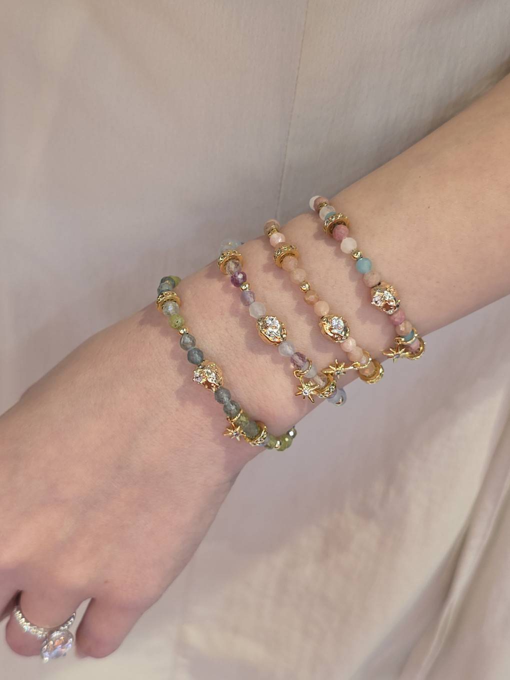 Stardust - Amazonite & Rhodonite & Rose Quartz