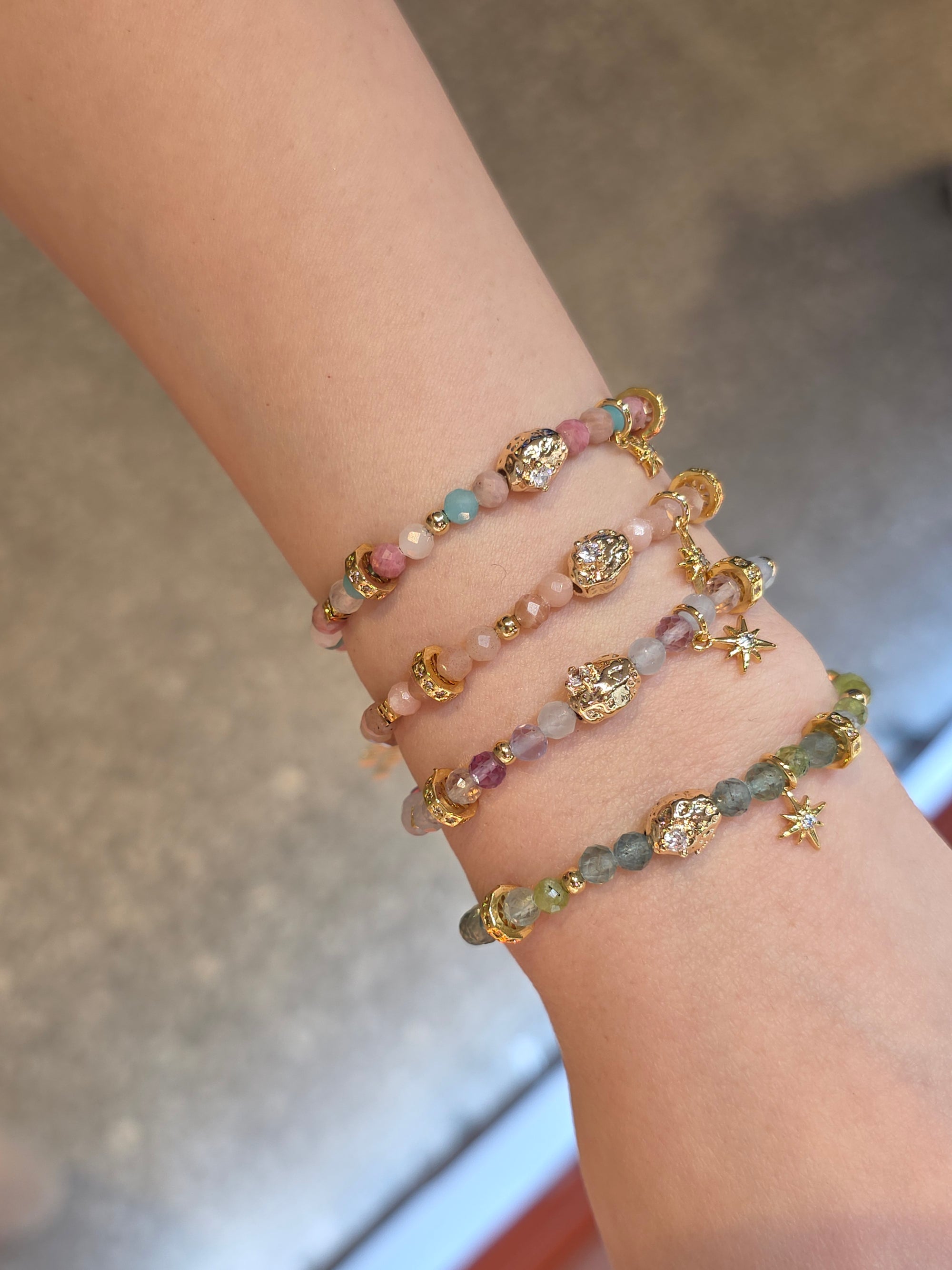 Stardust - Amazonite & Rhodonite & Rose Quartz